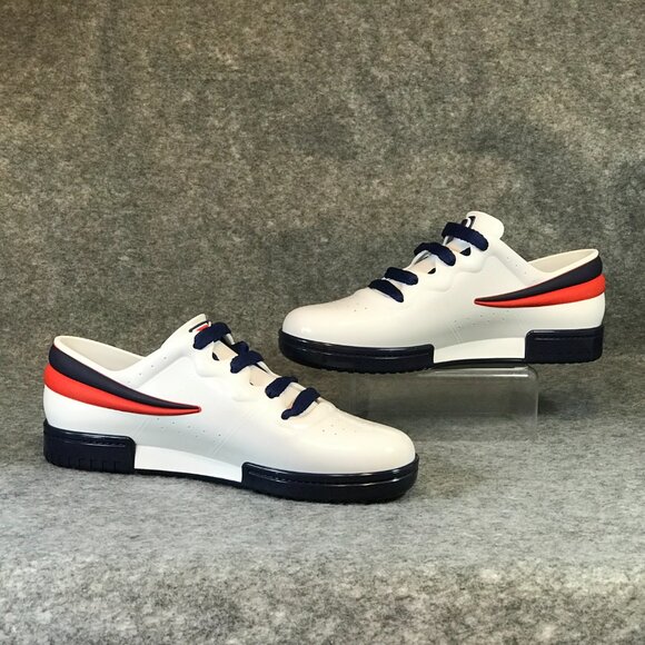 Melissa + Fila Blue White Women's Lace Up Sneakers - Picture 3 of 11